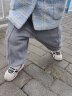 左西【加绒加厚】男童裤子2023款冬季中大童儿童保暖运动裤 灰色 110  实拍图