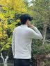 真维斯（Jeanswest）双面德绒打底衫男秋冬款抗菌加绒半高领长袖T恤男生加厚潮流上衣 杏色(纯色) L (175) (收藏加购优先发) 实拍图