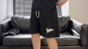WASSUP HERMU美式纯色运动篮球短裤男士夏季宽松休闲青少年情侣五分沙滩中裤子 黑色 XL（建议145-165斤） 晒单实拍图