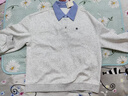 初语拼接假两件衬衫卫衣女25春秋新款知识分子时尚polo领上衣情侣 银花灰 XL 实拍图