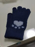 撞青春保暖手套女秋冬季加绒手套防寒骑行时尚学生情侣女士针织毛线手套 藏青色 均码 1双 实拍图