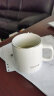 传旗陶瓷马克杯带勺盖咖啡杯牛奶杯早餐杯办公杯男女茶杯描金白350ml 晒单实拍图