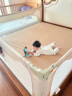 M-CASTLE婴儿床围栏宝宝床上防摔护栏儿童床边防掉床挡板防夹伤无缝防窒息 奶咖 单面装 1.8米 实拍图