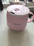 mokkom磨客养生壶 热牛奶杯 办公静音养生杯0.5L 煮茶花茶银耳 热牛奶神器烧水壶办公室烧水杯 热奶杯 猪猪粉 0.5L （配304不锈钢茶滤，送勺子） 实拍图