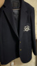 MO&Co.2023冬新品美丽诺羊毛学院风宽肩H型西装外套MBC4COTT14 蓝黑色 S/160 晒单实拍图