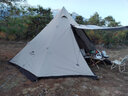 Naturehike挪客牧场八边形金字塔帐篷 户外多人大空间 野营防雨防晒印第安帐 雪裙款-流沙金 实拍图