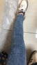 真维斯（JEANSWEST）牛仔裤女秋季棉弹力小脚裤子女柔软高腰显瘦收腹提臀蓝灰色29 实拍图