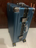 欧遥高颜值铝框行李箱可坐人男女学生潮流大容量拉杆箱加厚密码旅行箱 海蓝色【铆钉加固铝合金款】 22英寸 【短期出行】 实拍图
