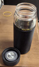 万象（WANXIANG）玻璃杯经典皮纹U2R商务办公杯高硼硅泡茶杯420ML家用带滤网水杯 实拍图