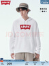 Levi's【特价来袭】李维斯情侣同款经典宽松休闲logo套头连帽卫衣 白色 19622-0018 S 实拍图