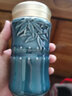 乾唐轩活瓷杯竹报平安水杯茶杯陶瓷水杯喝茶喝水随手杯釉下彩礼物女 宝石蓝 实拍图