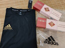 阿迪达斯 （adidas）t恤男夏季运动透气轻薄宽松棉短袖 黑/金（经典款） 2XL  实拍图