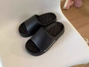 安尚芬 凉拖鞋男室内外简约时尚舒适软底情侣防滑浴室大码拖鞋女 黑色 44-45 适合43-44 实拍图