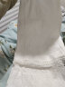 茵曼2024春夏女装新款小个子白色口袋精致通勤镂空花边A字半身长裙子 白色 S 实拍图