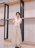 翊尚美休闲裙裤女2025夏季新款褶皱女士薄款高腰显瘦遮肉九分阔腿裤子 杏色 【冰氧棉透气防透款】 M 【适合101-125斤】 实拍图