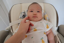 Aengbay昂贝 婴儿连体衣夏装宝宝衣服短袖幼儿纯棉薄款哈衣新生儿睡衣 冰糖雪梨 80cm 实拍图