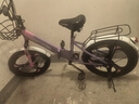 永久儿童折叠自行车女孩减震16寸自行车变速6-8-12岁小学生男女孩单车 三刀轮【粉紫色】单速【减震】 20寸丨适合身高*130-155丨 实拍图