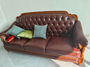 思美琢美式复古真皮沙发实木油蜡皮沙发欧式古典奢华客厅家具转角沙发 单人位 实拍图