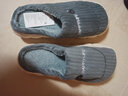 福虹辰2025踩屎感棉拖鞋女士厚底防滑冬季外穿居家情侣保暖学生棉拖男 清灰色(竖条小熊) 44-45 适合43-44 实拍图