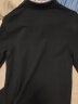 七匹狼长袖t恤男固色简约秋季翻领纯棉polo保罗衫男装商务纯色打底衫 黑色-3.0升级纯棉固色 S 160/80A(S) 实拍图