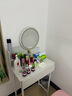 人文成家梳妆台卧室现代简约小户型化妆桌网红化妆台可收纳抽屉一体书桌子 【桌椅套装】双抽80CM+梳妆椅 实拍图
