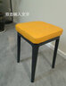 煜柠苑家用餐椅北欧轻奢软包凳子现代简约可叠放餐桌椅子客厅塑料高板凳 活力橙-乳胶坐垫【黑腿-加厚】 实拍图