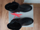 红蜻蜓品牌靴子女士牛皮短筒女靴加绒保暖显瘦瘦靴女软皮靴 WTC434401C 实拍图