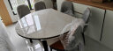 晨巢 岩板餐桌 实木餐桌椅组合现代简约可伸缩折叠吃饭桌子餐厅家具 12MM岩板餐桌-101皮椅款 1.35米一桌六椅 晒单实拍图