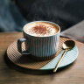 INSCRIPTION 复古欧式咖啡杯碟套装 家用特色餐厅咖啡厅下午茶拉花杯子 蓝海暮色-咖啡杯碟+勺 实拍图
