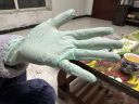 友利格（UNIGLOVES）一次性医用乳胶橡胶检查手套进口清新薄荷香气雷诺绿无粉加厚美业防护手套100只/盒 M码 晒单实拍图