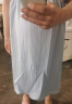 晴碧琳孕妇连衣裙 夏装短袖孕妈装夏季可哺乳宽松中长裙大码裙子V领产后 蓝色 XL丨参考体重120-150斤 实拍图