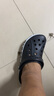 卡骆驰（crocs）洞洞鞋男鞋女鞋 25夏季新款运动鞋平底沙滩鞋透气情侣凉鞋拖鞋子 热推款-黑白配 43-44 (280mm) 实拍图