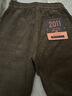 马登工装美式复古灯芯绒束脚长裤松紧腰条绒滑板锥型直筒休闲裤子男秋 咖啡色 S 实拍图