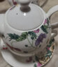 金岚玉 家用唐山骨瓷茶壶咖啡杯壶一杯一壶欧式包金子母壶单人水杯壶 虞美人草-子母壶 1个 实拍图
