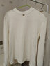 欧莎（OSA）半高领双面德绒打底衫T恤女秋冬2025年新款保暖内搭上衣大码 米白色 L 实拍图
