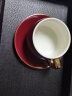 BUDINGCIYI咖啡杯碟套装陶瓷马克杯下午茶杯子情侣一对杯生日礼物送男女友 淑女款-红宝绿对杯-礼盒装 实拍图
