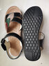 啄木鸟妈妈凉鞋真皮中老年50岁夏季新款女士软底女鞋中年平底老人防滑女 黑色 37 实拍图