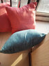 米乐加厚亚麻抱枕简约客厅沙发靠垫套汽车办公室腰枕床头大靠枕腰垫 玫红色(加厚素色亚麻) 抱枕套50*50cm（不含芯） 实拍图