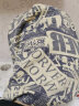 佰思腾（BAISITENG）帽子男女秋冬美式画报复古风摩登个性套头帽子男女懒人头巾帽日系 报纸印花-藏青 M(56-58cm) 实拍图