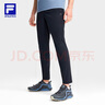 斐乐（FILA）男针织长裤夏季凉感裤冰丝防紫外线高弹力休闲直口运动裤子男 深黑-BK M 实拍图