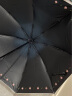 天堂 防紫外线阳伞三折 遮阳伞黑胶防晒伞蜜桃图案晴雨伞 米黄 实拍图
