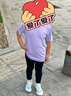 361°儿童速干短袖2025夏季男女童(3-12岁)运动上衣透气短T恤 120紫 实拍图