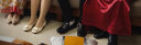 红蜻蜓女士粗跟小香风皮鞋职业通勤妈妈鞋高跟鞋单鞋 WFB31540米白色37 晒单实拍图