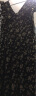 三彩2024春季新款U领浪漫碎花雪纺裙印花飞飞袖连衣裙长裙女 黑米花卉预售[6月13日]发 170/92A/XL 晒单实拍图