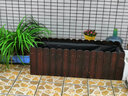冠乐家 花箱防腐实木花箱碳化木长方形花盆户外庭院种植箱工程松木花槽 长宽高(cm)：120*40*40 实拍图