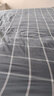 雅鹿a类全棉床笠单件180x200纯棉床单席梦思床垫床罩保护套单人床笠罩 繁星蓝中格--A类母婴级 （水洗棉） 简约单床笠系列-- 180cm*200cm 实拍图