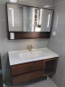佰亭（PORITIN）2024新款新中式浴室柜陶瓷一体盆胡桃色复古卫生间浴室柜 普通半镜70CM 晒单实拍图