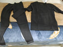 Clarkarida男士保暖内衣男双面暖绒加绒加厚德绒秋衣秋裤男打底棉毛衫保暖衣 深灰膝贴片《加绒加厚》套装 L （110-130斤） 实拍图