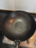 荣事达（Royalstar）章丘炒菜锅老式铁锅家用不粘锅无涂层熟铁炒锅小圆底燃磁通用 无耳+锅盖 36cm 实拍图