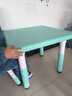 希伯熊 儿童桌子幼儿园套装塑料小桌椅宝宝学习吃饭孩子书桌游戏升降 60*60浅蓝（带加固）一桌一椅 实拍图